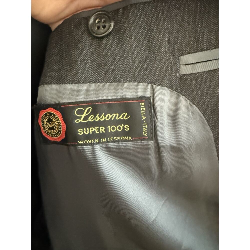 Pronto Uomo Suit Jacket Blazer Sport Coat 40 Short M Gray 100% Wool Italy - Picture 4 of 10